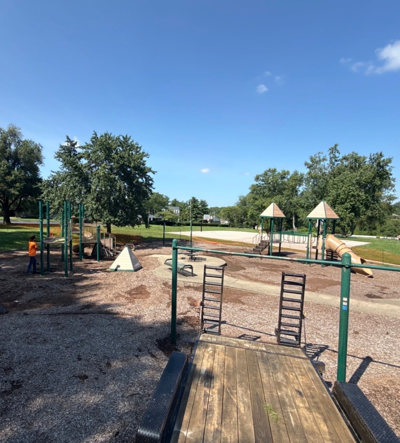 Playground equipment before demolition and removal